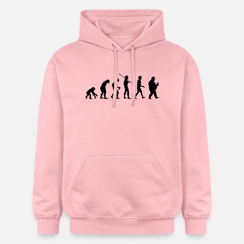 Drôle évolution - Sweat à capuche Softstyle® Gildan Unisexe - rose clair