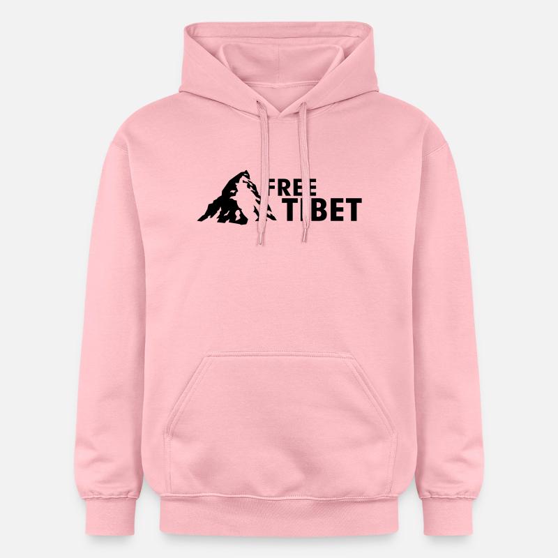 Free Tibet - Sweat à capuche Softstyle® Gildan Unisexe - rose clair