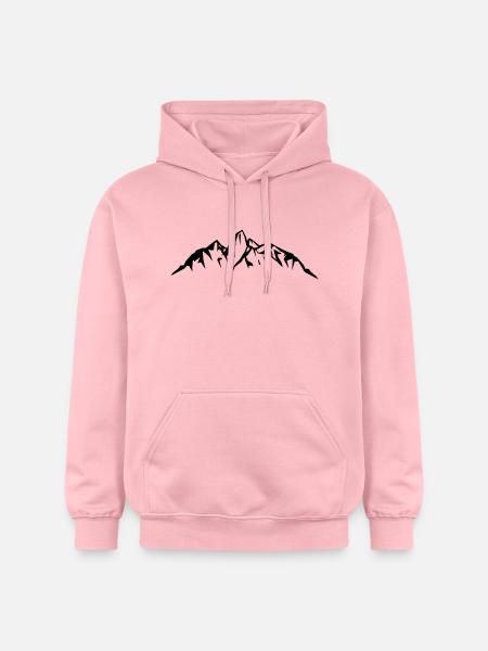 mountains - Gildan Unisex Softstyle® Midweight Hoodie - Hellrosa