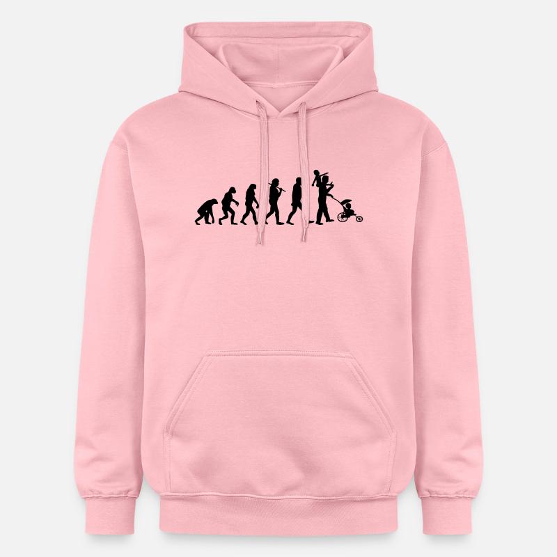 evolution daddy 2 enfants - Sweat à capuche Softstyle® Gildan Unisexe - rose clair