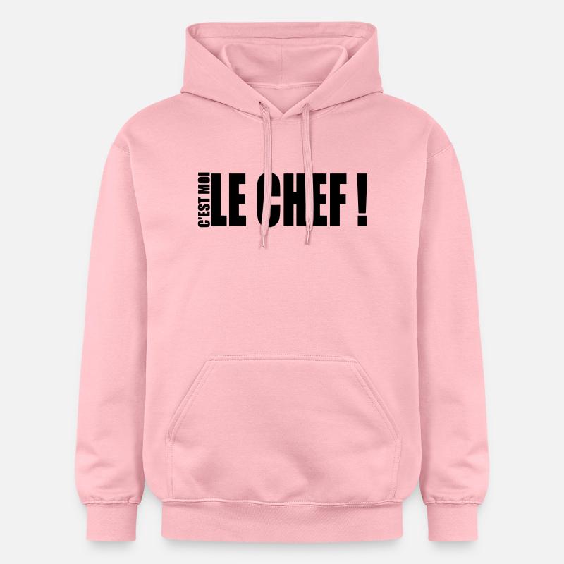c'est moi le chef ! - Sweat à capuche Softstyle® Gildan Unisexe - rose clair