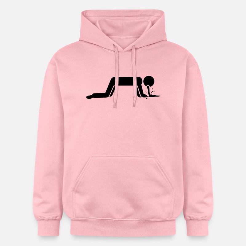vomissements / barfing (sans text, 1c) - Sweat à capuche Softstyle® Gildan Unisexe - rose clair