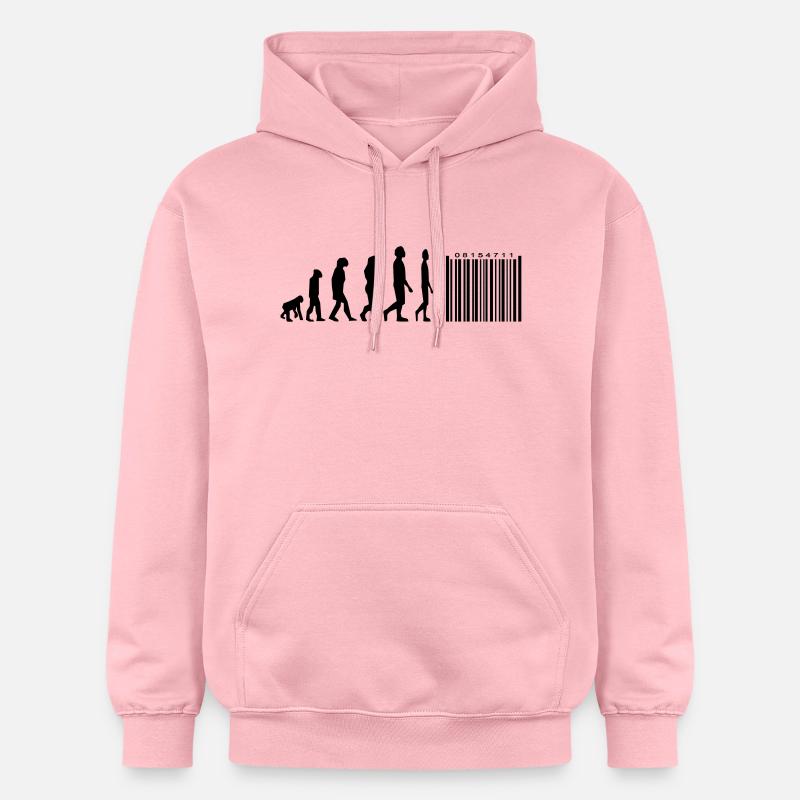Evolution code à barres - Sweat à capuche Softstyle® Gildan Unisexe - rose clair
