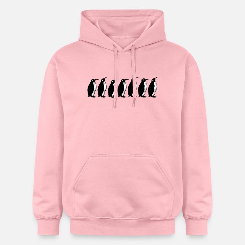 pingouins - Sweat à capuche Softstyle® Gildan Unisexe - rose clair