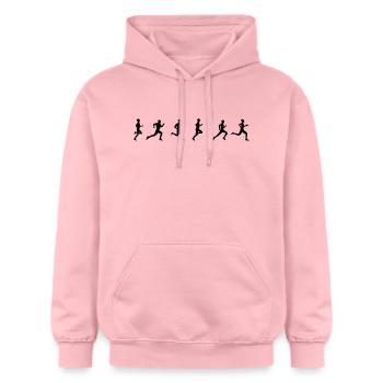Jogger - Gildan Unisex Softstyle® Midweight Hoodie - Hellrosa - Vorne - Liana (172cm) & Jaron (178cm)