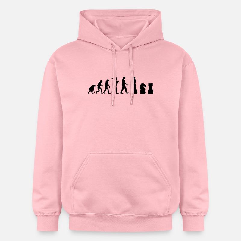 Schachfiguren Evolution Schach Geschenk - Gildan Unisex Softstyle® Midweight Hoodie - Hellrosa