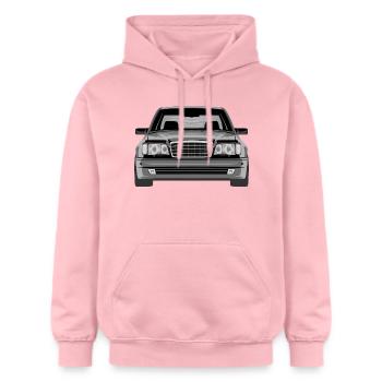 W124 legends never die - Gildan Unisex Softstyle® Midweight Hoodie - Hellrosa - Vorne - Liana (172cm) & Jaron (178cm)