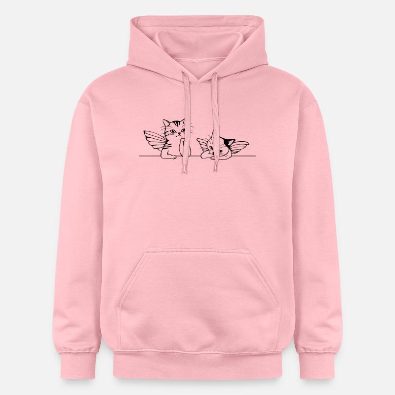 idée cadeau de chat Ange - Sweat à capuche Softstyle® Gildan Unisexe - rose clair
