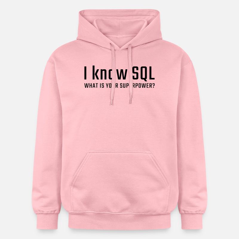 I know SQL - Gildan Unisex Softstyle® Midweight Hoodie - light pink
