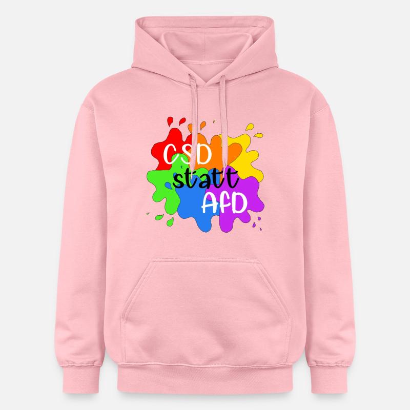 CSD statt AfD - Gildan Unisex Softstyle® Midweight Hoodie - Hellrosa
