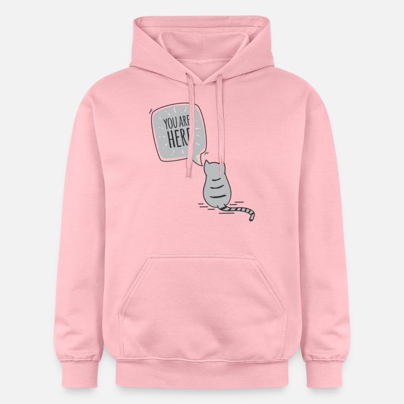 Chat - Sweat à capuche Softstyle® Gildan Unisexe - rose clair