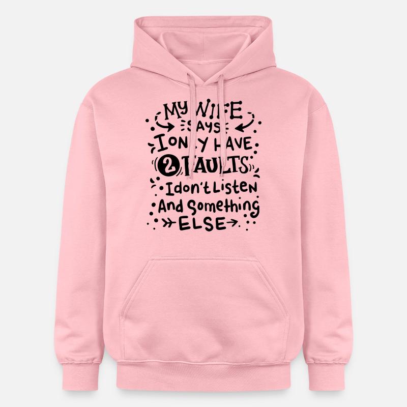 Spaß-Spaß-Ehemann-Sarkasmus-Verhältnis-Ehefrau-Geschenk - Gildan Unisex Softstyle® Midweight Hoodie - Hellrosa