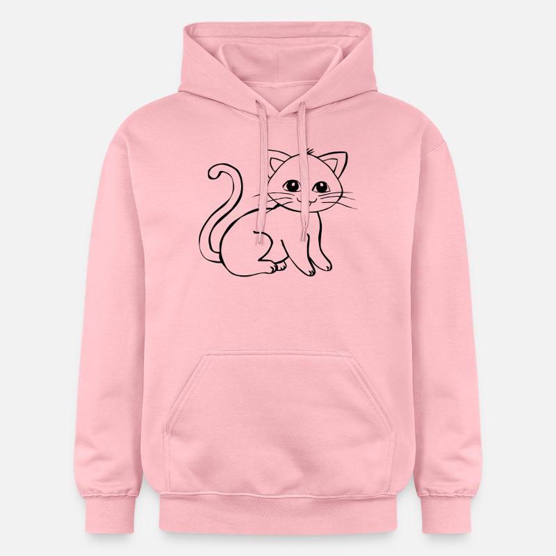 chat - Sweat à capuche Softstyle® Gildan Unisexe - rose clair