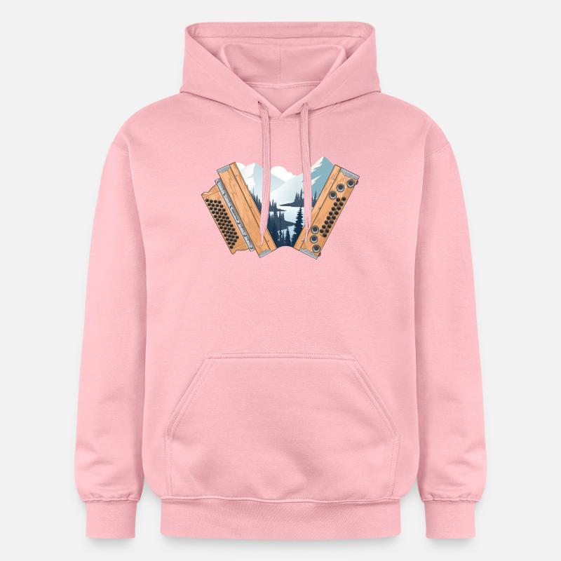 Harmonica Styrian Home Hiver | ZiachON ! - Sweat à capuche Softstyle® Gildan Unisexe - rose clair