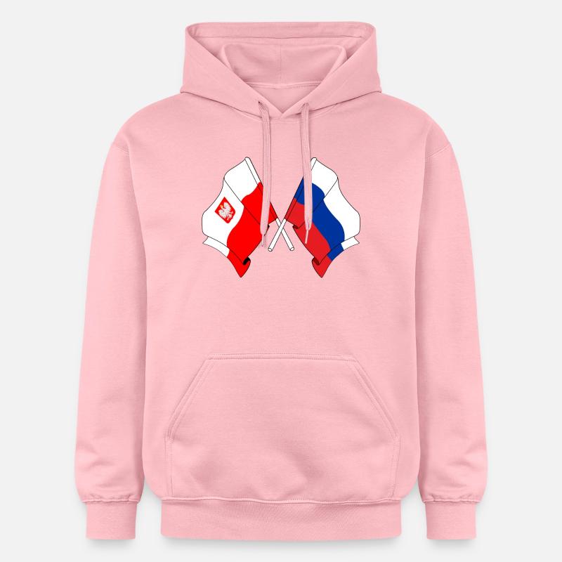 Drapeau Pologne, Russie - Sweat à capuche Softstyle® Gildan Unisexe - rose clair
