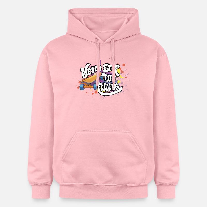 Skateboard Graffiti Motivation Design - Sweat à capuche Softstyle® Gildan Unisexe - rose clair