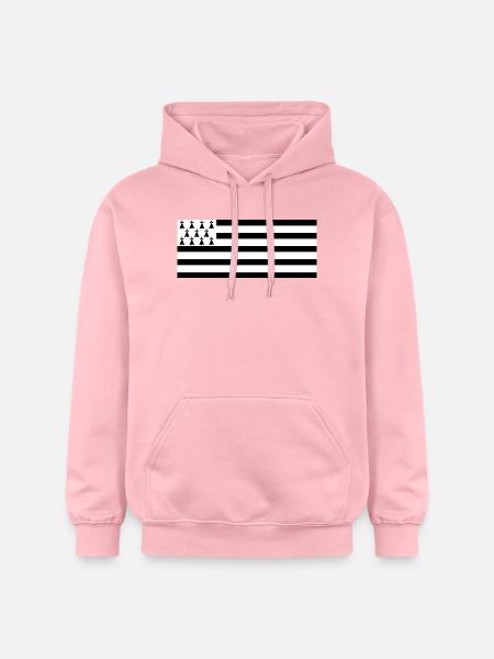 Brittany Breton Flag - Gildan Unisex Softstyle® Midweight Hoodie - light pink