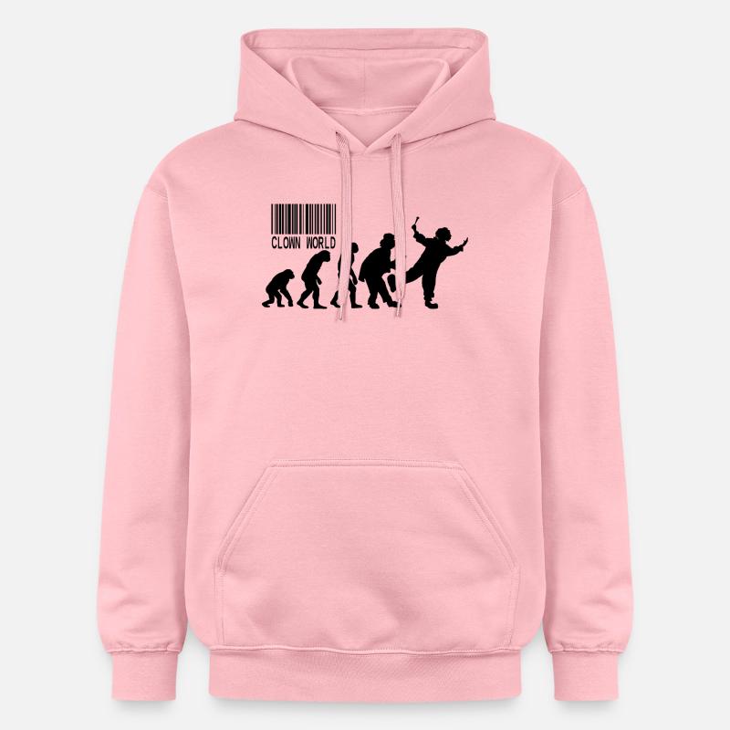 Parodie de Clown World Evolution - Sweat à capuche Softstyle® Gildan Unisexe - rose clair