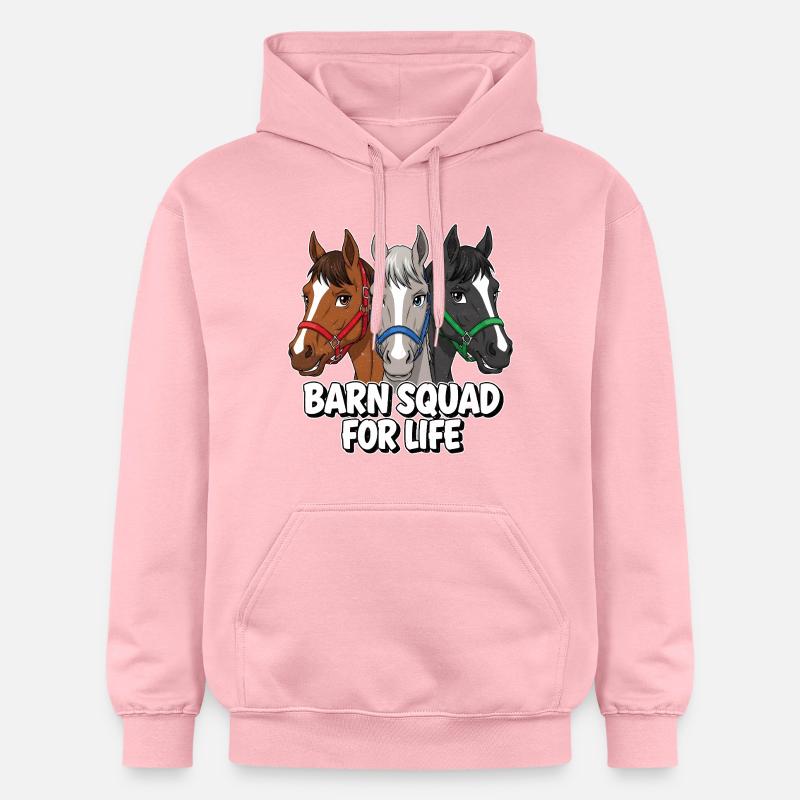 Amis chevaux de l’escouade de l’écurie - Sweat à capuche Softstyle® Gildan Unisexe - rose clair