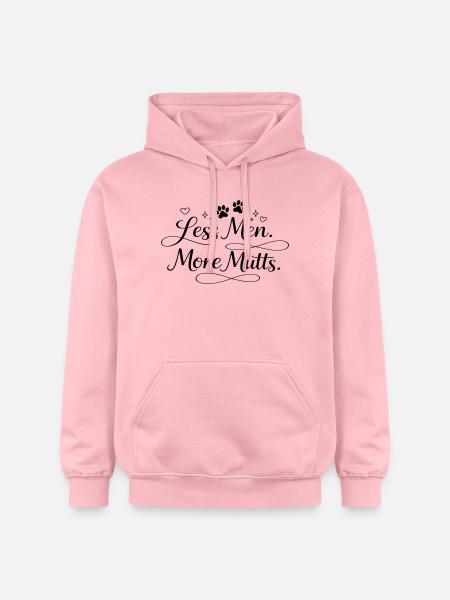 Less men. More mutts. - Gildan Unisex Softstyle® Midweight Hoodie - light pink