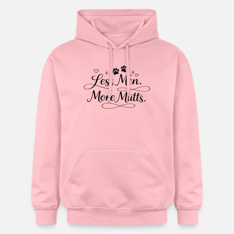 Moins d’hommes. Plus de bâtards. - Sweat à capuche Softstyle® Gildan Unisexe - rose clair