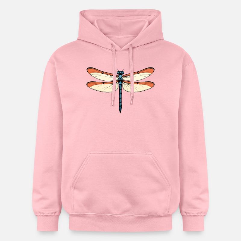 Libellule bleu-orangée - Sweat à capuche Softstyle® Gildan Unisexe - rose clair