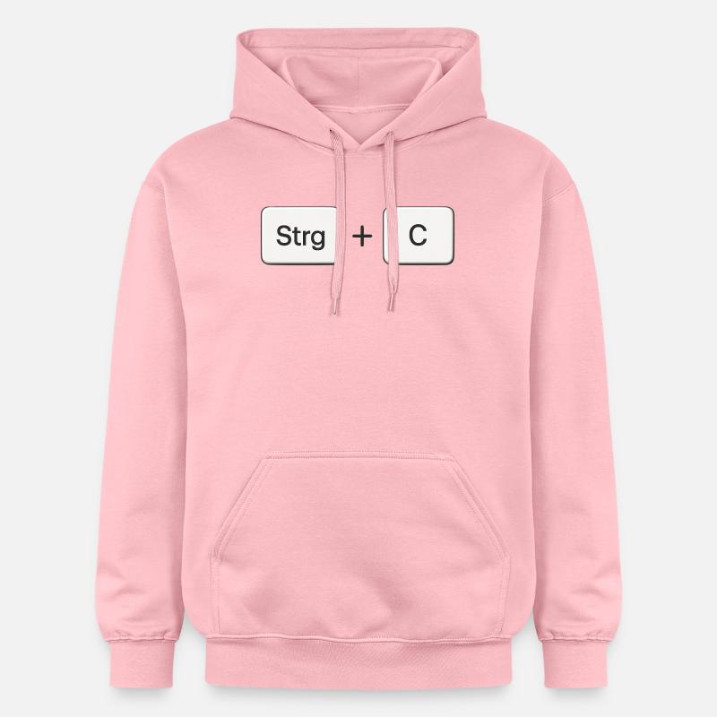 Combinaison de touches Copy Ctrl + C - Sweat à capuche Softstyle® Gildan Unisexe - rose clair