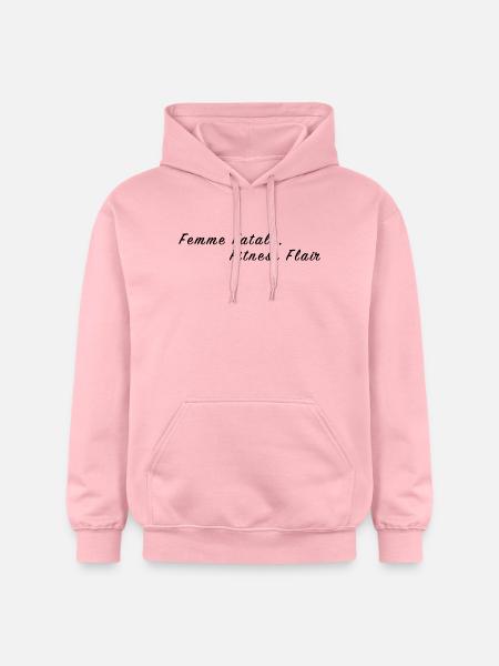 Femme Fatale. Fitness Flair. - Gildan Unisex Softstyle® Midweight Hoodie - light pink