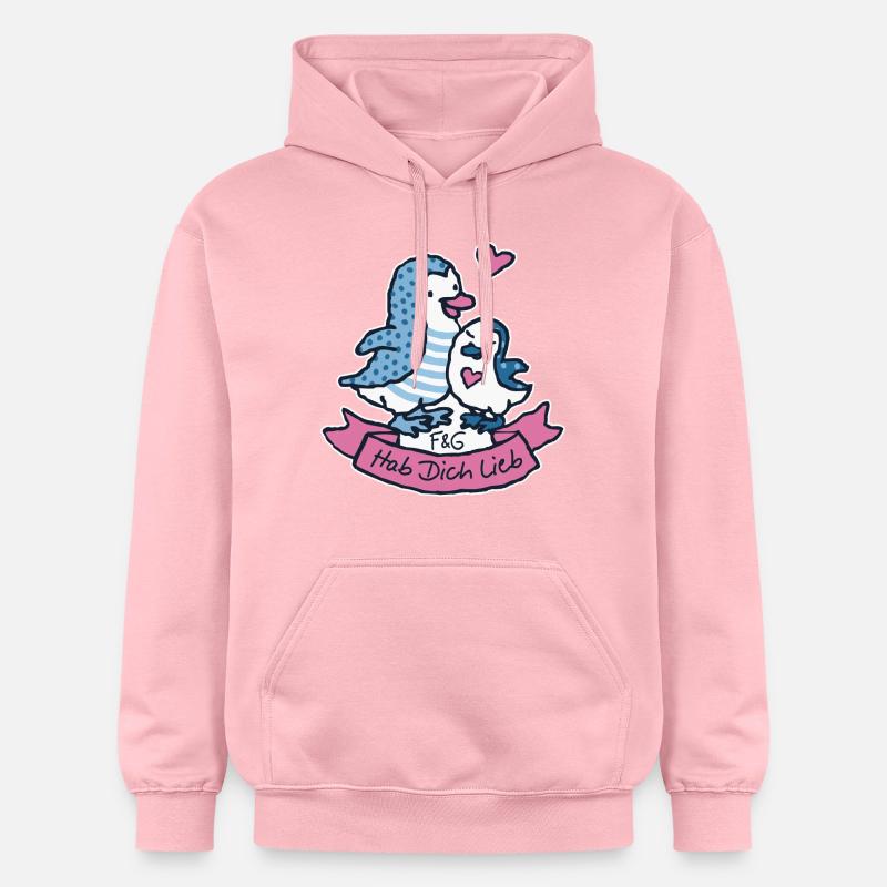 Je t’aime - Sweat à capuche Softstyle® Gildan Unisexe - rose clair
