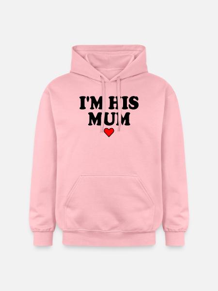 i'm his mom - Gildan Unisex Softstyle® Midweight Hoodie - Hellrosa