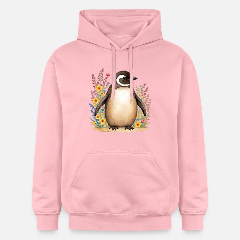 Pingouin mignon - Sweat à capuche Softstyle® Gildan Unisexe - rose clair