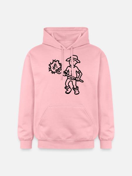 Farmer hay - line - Gildan Unisex Softstyle® Midweight Hoodie - light pink