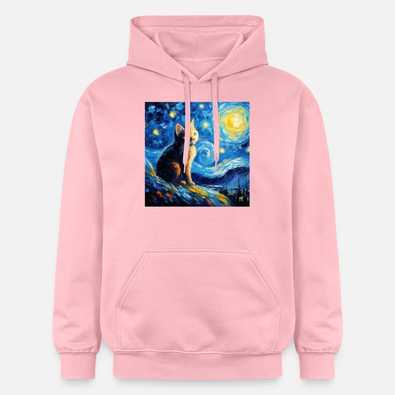 Chat, motif chat, cadeau - Sweat à capuche Softstyle® Gildan Unisexe - rose clair