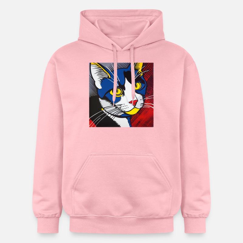 Chat, Motif De Chat - Sweat à capuche Softstyle® Gildan Unisexe - rose clair