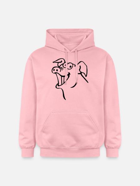 Pig laughs - Gildan Unisex Softstyle® Midweight Hoodie - light pink