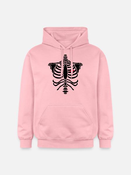 skelett2 - Gildan Unisex Softstyle® Midweight Hoodie - Hellrosa