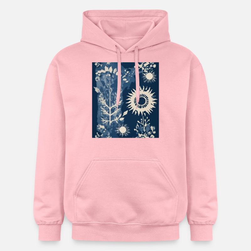 Composition végétale abstraite - Sweat à capuche Softstyle® Gildan Unisexe - rose clair