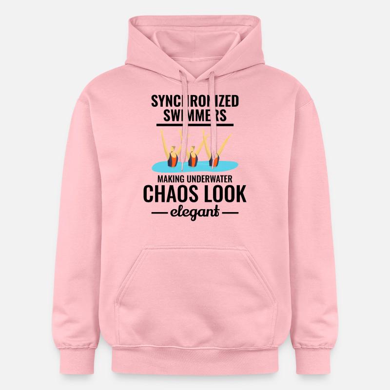 Natation synchronisée Chaos sous-marin Élégant - Sweat à capuche Softstyle® Gildan Unisexe - rose clair