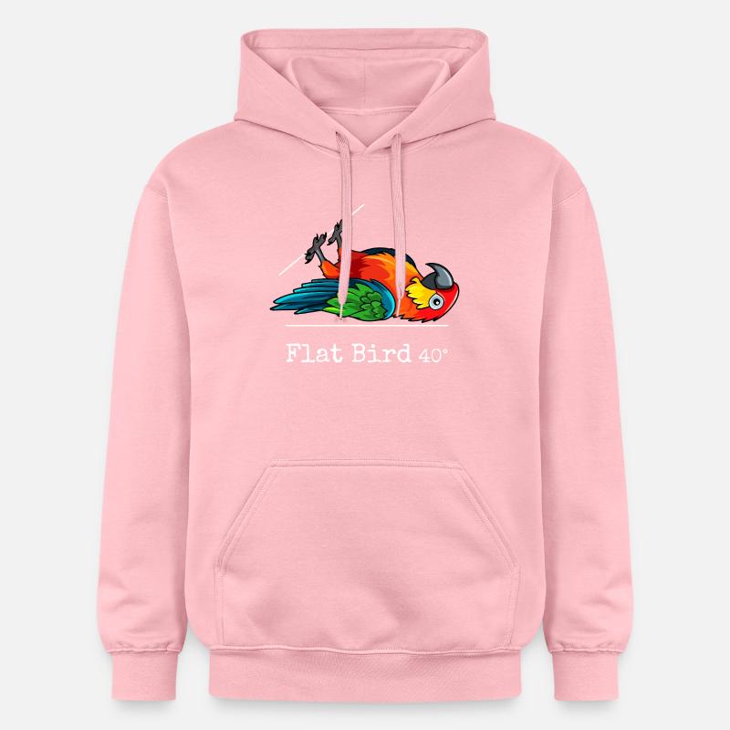 Flat Bird à 40 degrés - Sweat à capuche Softstyle® Gildan Unisexe - rose clair