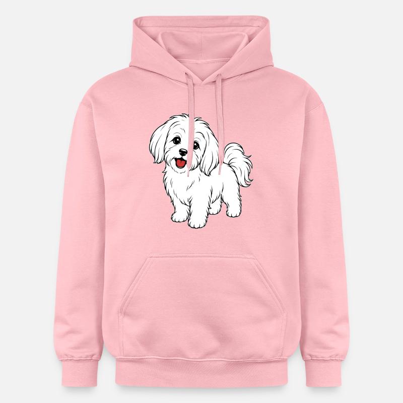 Blanc de chien maltis - Sweat à capuche Softstyle® Gildan Unisexe - rose clair