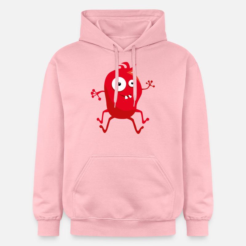 Monstre rouge - Sweat à capuche Softstyle® Gildan Unisexe - rose clair