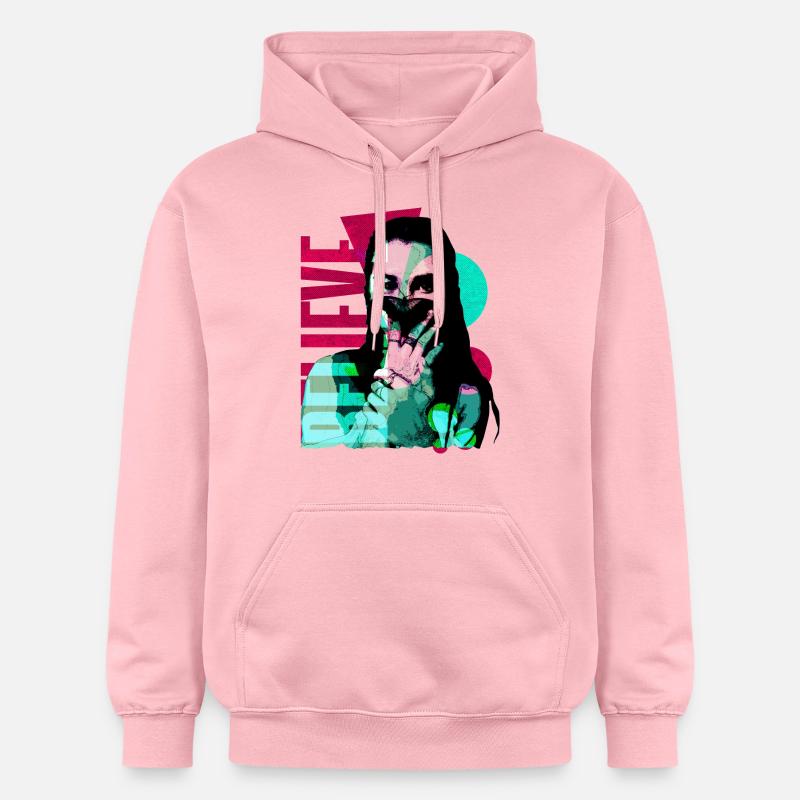 Femme avec papillon - Sweat à capuche Softstyle® Gildan Unisexe - rose clair