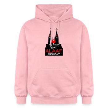 Kölsch de Cologne Cathédrale Kölle Alaaf Rhing nez carnaval - Sweat à capuche Softstyle® Gildan Unisexe - rose clair - Devant - Liana (172cm) & Jaron (178cm)