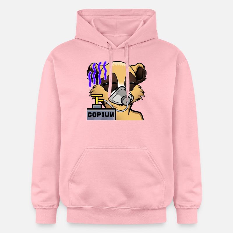 Suricate « Copium » - Sweat à capuche Softstyle® Gildan Unisexe - rose clair
