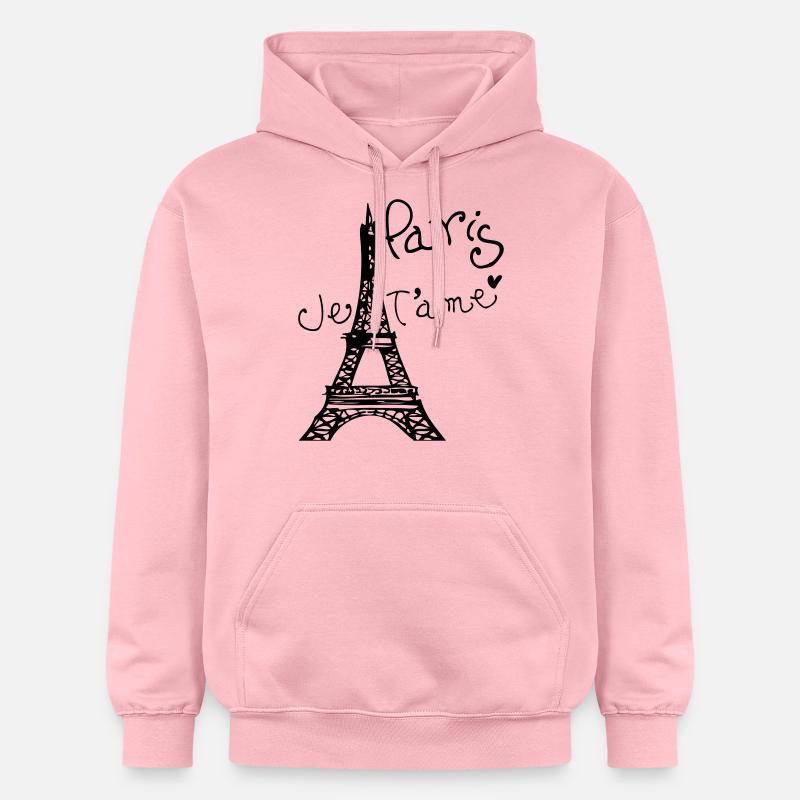 Paris Je T'aime Eiffel tower - Gildan Unisex Softstyle® Midweight Hoodie - light pink