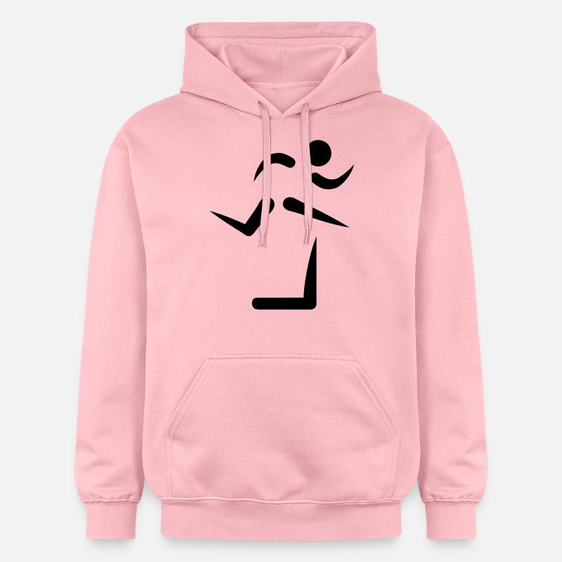 Course de haies - Sweat à capuche Softstyle® Gildan Unisexe - rose clair