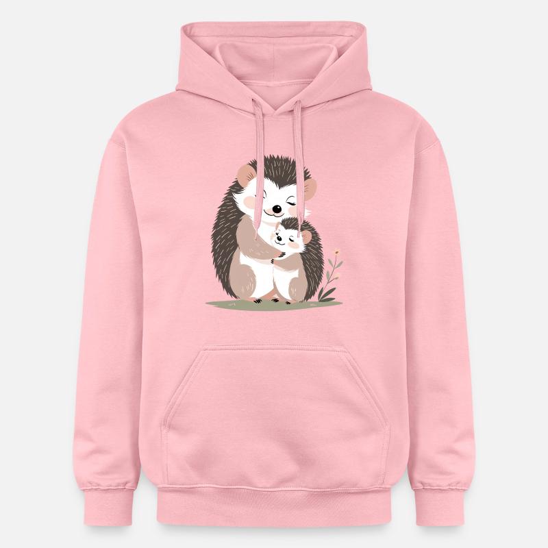 Amitié de hérisson câlin - Sweat à capuche Softstyle® Gildan Unisexe - rose clair