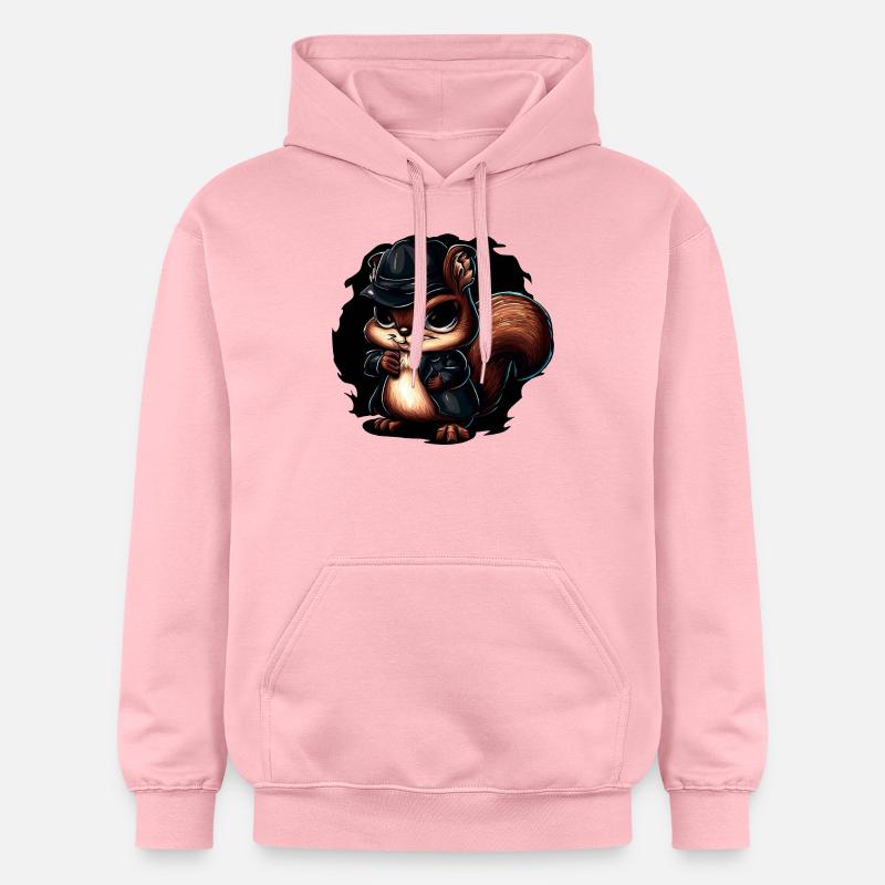 Conception cool d’écureuil gangster - Sweat à capuche Softstyle® Gildan Unisexe - rose clair