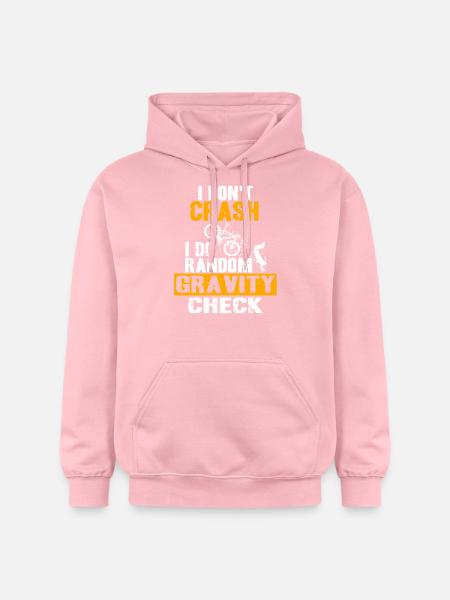 Grappige Fiets Willekeurige Zwaartekracht Check Humor - Gildan uniseks Softstyle® Midweight hoodie - light roze