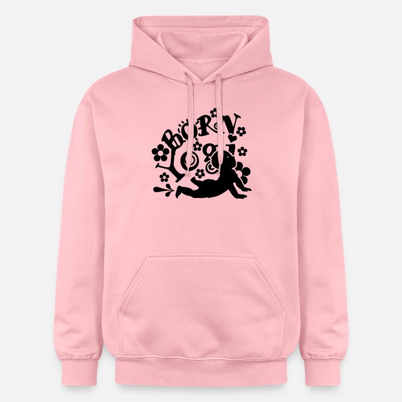 Born Yogi Baby (1c) - Sweat à capuche Softstyle® Gildan Unisexe - rose clair